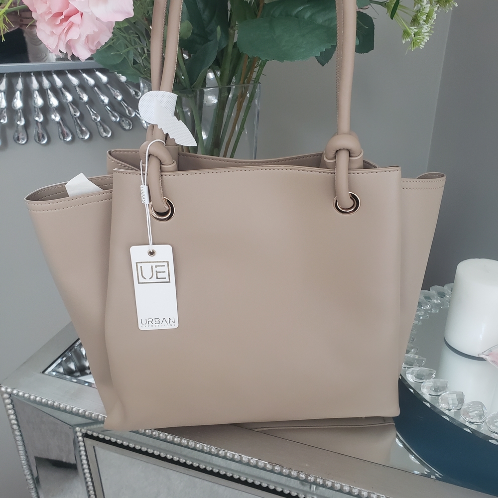 Urban Expressions Beige Tote Bag